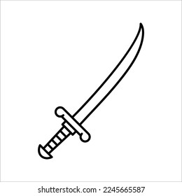 icono de la espada knight.Ilustración vectorial aislada en fondo blanco. EPS 10