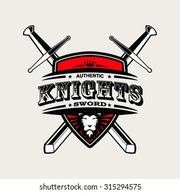 Knight Sword sign , vector illustration