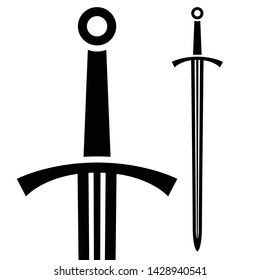 Knight Sword Vector Graphic Illustration Icon