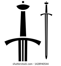 Knight Sword Vector Graphic Illustration Icon