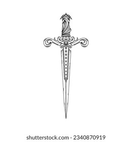 Knight sword vector illustration very detailed