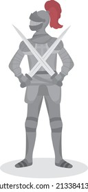 Knight with swords in possession.