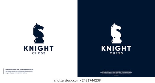 Knight symbol, chess game, sport, logo design inspiration.