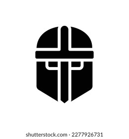 Ilustración del logotipo del icono de la planicie de los templarios de Knight. Conjunto de iconos medievales. Adecuado Para Diseño Web, Logotipo, Aplicación.