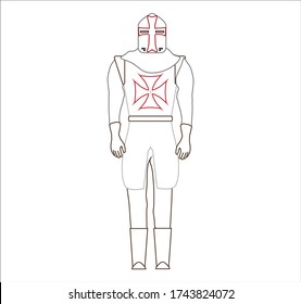Knight Templar.Illustration for web and mobile design.