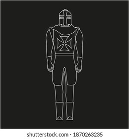Knight Templar.Illustration for web and mobile design.