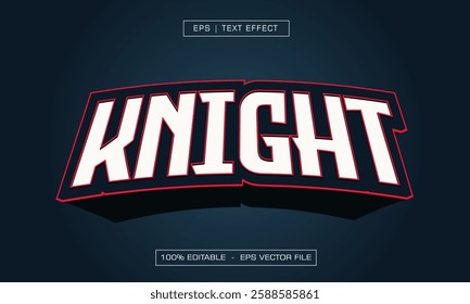 Knight text effect 3D style