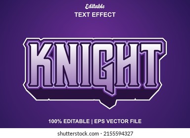 Knight Text Effect With Purple Color.