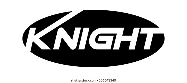 Knight text letter logo template