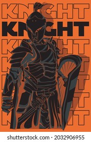 Knight T-Shirt Design, Suitable for e-sport team and game club.