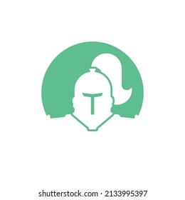 Knight User profile icon. Avatar forum symbol. Placeholder for social networks, forums. Face sign internet online