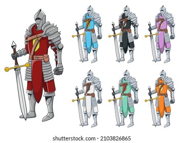 Knight vector design illustration isolated on white background