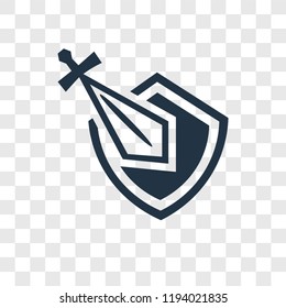 Knight vector icon isolated on transparent background, Knight transparency logo concept