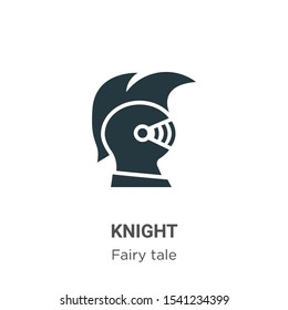 Knight vector icon on white background. Flat vector knight icon symbol sign from modern fairy tale collection for mobile concept and web apps design.