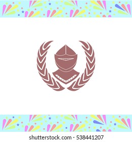 Knight vector icon on white background. Isolated illustration. Business picture.