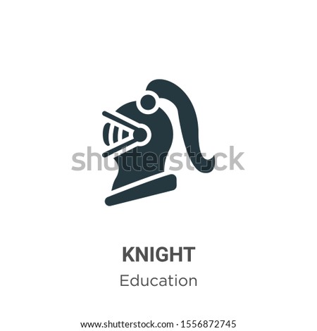 Knight vector icon on white background. Flat vector knight icon symbol sign from modern literature collection for mobile concept and web apps design.