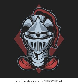 knight vector illustration design isolated on dark background