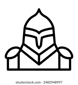 Knight Vector Line Icon Design