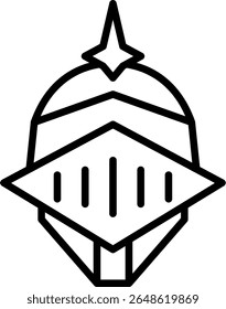 Design de ícone de linha de vetor Knight