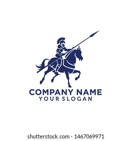 knight vector logo or Horseman silhouette  vector.