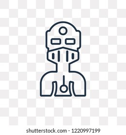 Knight vector outline icon isolated on transparent background, high quality linear Knight transparency concept can be used web and mobile