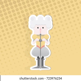 Knight vector sticker, character, icon, design element
