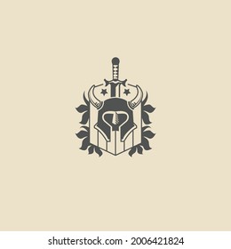 knight vintage retro design vector