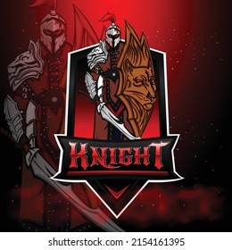 Knight warrior as esports gamer logo 