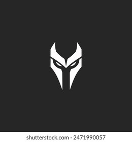 knight warrior face mask logo vector illustration template design