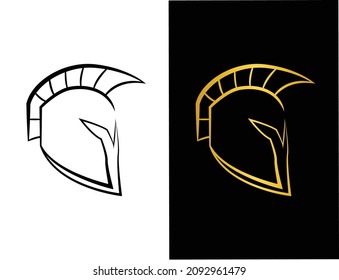 knight warrior helmet vector illustration