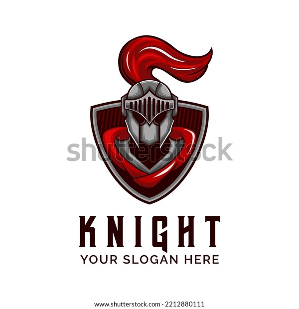 Knight Warrior Logo Design Vector Mascot Stock Vector (Royalty Free ...