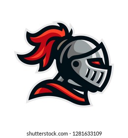 knight warrior logo mascot template vector illustration