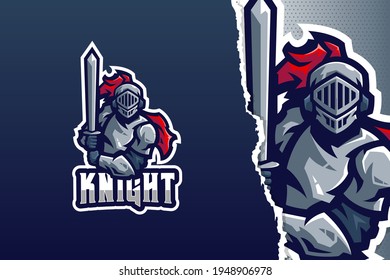 Knight Warrior Mascot Logo Template