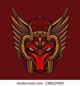 Knight Warrior Mask Vector Design