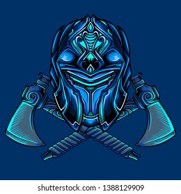 Knight Warrior Mask Vector Design