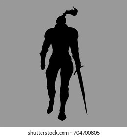 knight warrior silhouette