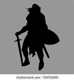 knight warrior silhouette