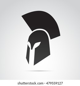 Knight, warrior, soldier helmet icon isolated on white background. Vector art.