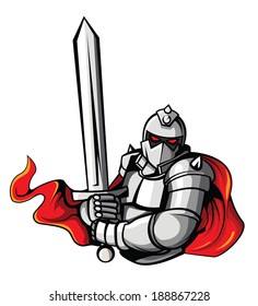 Knight Warrior Vector Illustration