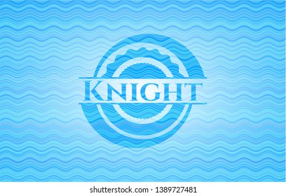 Knight water concept emblem background. Vector Illustration. Detailed.