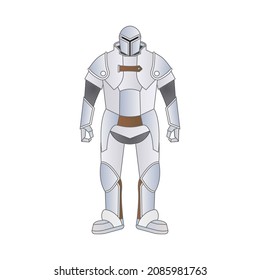 Knight with white background. Vector illustration.