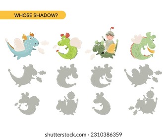 Knight Whose shadow kids activity book