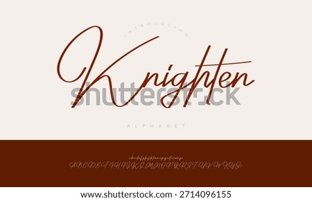 Knighten Elegant Signature Script Font Vector For Luxury Branding Logo