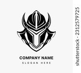 Knightly Armor Emblem  Create a bold and memorable logo design that showcases the strength and courage of a medieval knight.