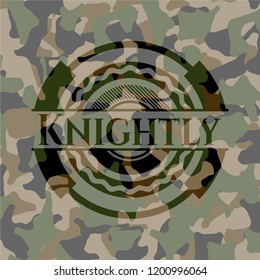 Knightly on camouflaged pattern