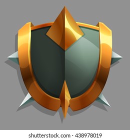 Knightly shield. Vector illustration.