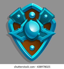 Knightly shield. Vector illustration.