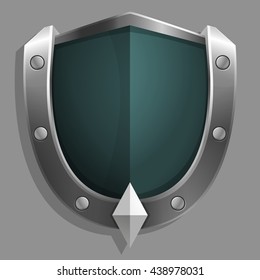 Knightly shield. Vector illustration.