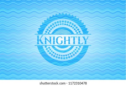 Knightly water representation badge.