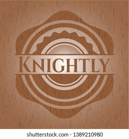 Knightly wood emblem. Vintage. Vector Illustration.